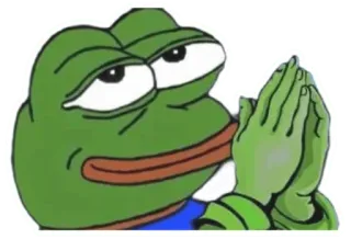 🙏 Pepe the Frog Pepe o Sapo, Meme, Cultura da Internet, Orando, Sapo verde telegram sticker