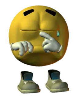 😭 Emoji, Triste, Piangere, Emozionale, Giallo, Cartone animato, 3D whatsapp sticker