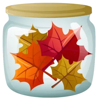 🍁 잎, 가을, 가을, 병, 단풍잎 telegram sticker