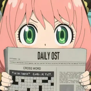 🙃 Anya Forger Spy × Family DAILY OST, CHECK YET Anime, Cartoon, Spy Family, Anya, Forger, Journal telegram sticker