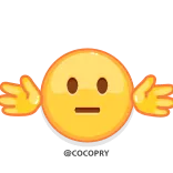 👏 絵文字, 困惑, 肩をすくめる, 質問, 不安 whatsapp sticker