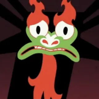 😕 Aku Samurai Jack Samurai Jack, Aku, cartone animato, cattivo whatsapp sticker