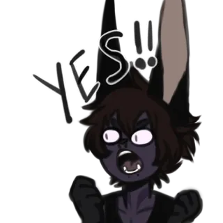 😡 YES!! animado, anime, desenho animado, expressão, celebração telegram sticker