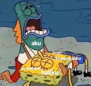 😮‍💨 SpongeBob SquarePants aku jiwaku kewarasanku air mataku hatiku telegram sticker