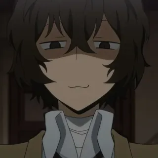 ✨ Osamu Dazai Bungou Stray Dogs อนิเมะ, ตัวละคร, Bungou Stray Dogs, โอซามุ ดาไซ, ดาไซ, ตลก, ยิ้มเยาะ telegram sticker
