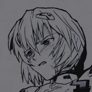 😣 Rei Ayanami Neon Genesis Evangelion アニメ, マンガ, 綾波レイ, 新世紀エヴァンゲリオン telegram sticker