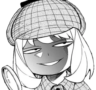 👀 Anya Forger Spy x Family anime, chica, presumida, dibujos animados, Spy Family, Anya Forger, sombrero telegram sticker