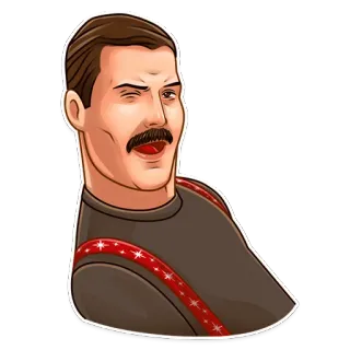 😉 Freddie Mercury Freddie Mercury, Queen, Sänger, Ikone, Zwinkern telegram sticker
