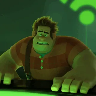 🥨 Wreck-It Ralph animado, Disney, Detona Ralph, personagem, filme whatsapp sticker