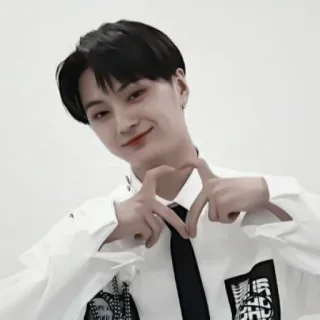 🕰 人, 男性, K-POP, 指ハート, 韓国, 芸能人 telegram sticker