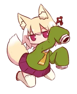 ❤️ Аниме, Милый, Чиби, Ушки, Кавай, Мультфильм telegram sticker