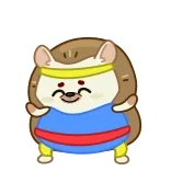 🕺 ёж, упражнения, милый, животное, мультфильм telegram sticker