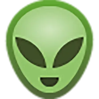 👽 Инопланетянин, Внеземной, Космос, Космос, Зеленый, Голова, Лицо telegram sticker