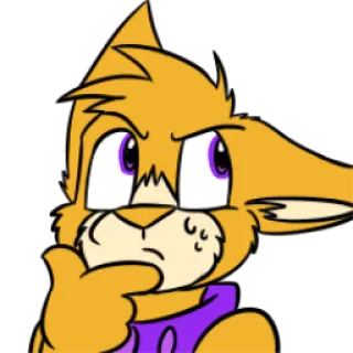🤔 denken, cartoon, dier, schattig, uitdrukking, vragend, peinzend telegram sticker