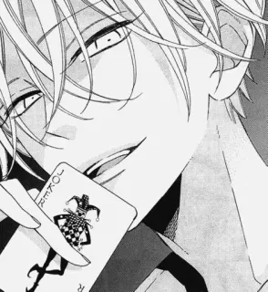 🌟 JOKER Anime, Manga, Joker, Spielkarte, Charakter, Illustration, Monochrom telegram sticker
