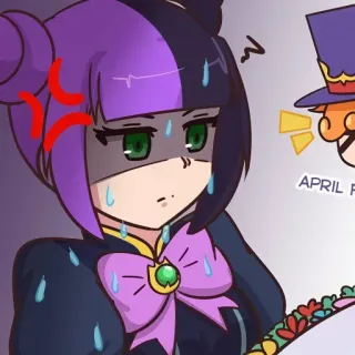 🦄 APRIL F sticker, cartoon, april fool's telegram sticker