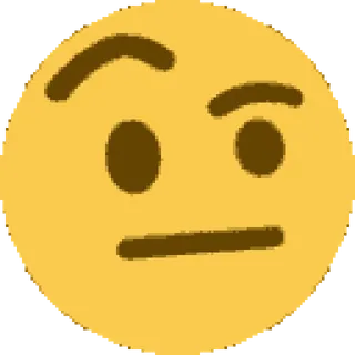 🤨 pensare, emoji, dubbio, contemplativo, interrogativo, giallo telegram sticker