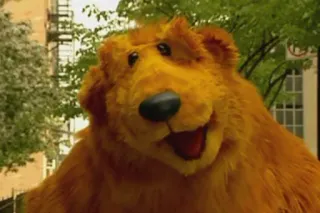 😛 Bear Bear in the Big Blue House ours, dessin animé, animal, amical telegram sticker