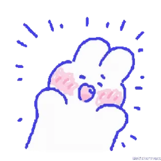🥰 carino, coniglio, kawaii, animale, adesivo telegram sticker