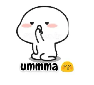 😙 ummma Cartone animato, Personaggio, Carino, Emozione, Espressione telegram sticker