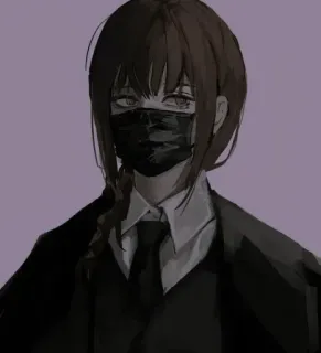 🔗 anime, mask, tie, suit, character telegram sticker