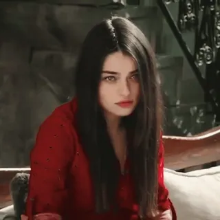 😒 Ayça Ayşin Turan Ada Masalı Ayça Ayşin Turan, Ada Masalı, Turkish actress, beautiful woman, moody, reaction, expression, tv series telegram sticker
