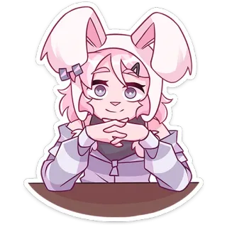 😊 动漫, 卡通, 兔子, 可爱, 卡哇伊, 女孩 whatsapp sticker