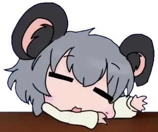 😴 cute, sleepy, anime, chibi, mouse, kawaii telegram sticker