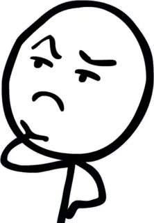 🤔 человечек, думает, вопрос, сомнение telegram sticker