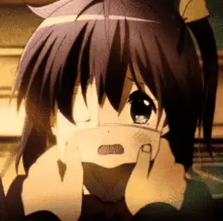 🐾 Anime, Chica, Vendaje, Lindo, Triste telegram sticker