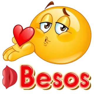 😘 Besos поцелуй, любовь, сердце, эмодзи, нежность, привет whatsapp sticker