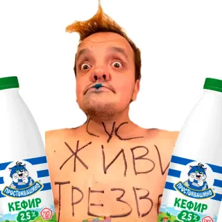 🙅 СУС
ЖИВИ
ТРЕЗВ คีเฟอร์, ผลิตภัณฑ์นม, อาหาร, รัสเซีย telegram sticker