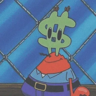 💎 Mr. Krabs SpongeBob SquarePants Mr. Krabs, Spongebob, Cartone animato, Nickelodeon, Soldi, Simbolo del dollaro telegram sticker