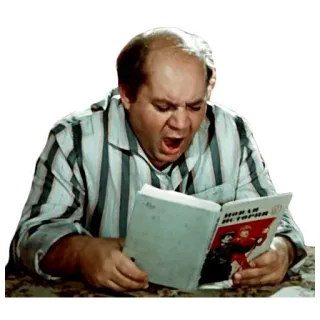 😴 наша история reading, book, comics, man, expression telegram sticker