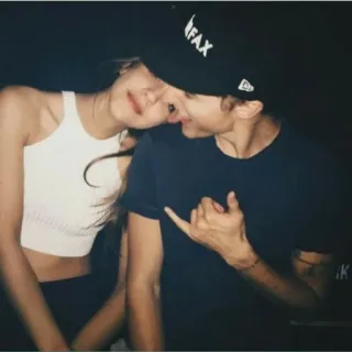 ❤ personnes, couple, chapeau, relation, affection telegram sticker