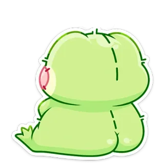 🙅‍♂️ zielony, pluszowy, zabawka, kreskówka, uroczy, naklejka telegram sticker