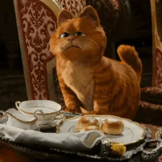 🤣 Garfield cat, cartoon, funny, cute, orange, garfield, lasagna telegram sticker