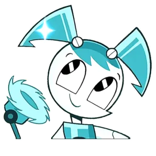 ✨ Jenny Wakeman My Life as a Teenage Robot dessin animé, robot, Jenny Wakeman, ma vie de robot adolescente, animé telegram sticker