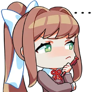 🤔 Monika Doki Doki Literature Club! Anime, Juego, Linda, Chica, Monika, Doki Doki whatsapp sticker