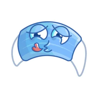 😘 마스크, 만화, 카와이, 귀여운, 의료, 보호 whatsapp sticker