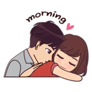 🌞 morning Liebe, Morgen, Paar, Romantik, Zuneigung, Gruß whatsapp sticker