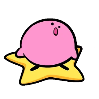 😱 Kirby カービィ, 任天堂, 星, かわいい, ゲーム telegram sticker