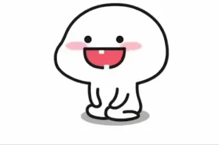 😁 cute, cartoon, happy, character telegram sticker