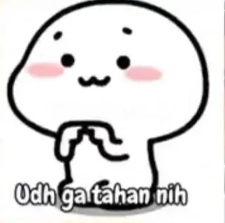 🤭 Udh ga tahan nih น่ารัก, การ์ตูน, มีม, สติกเกอร์ telegram sticker