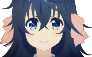 😢 anime, garota, personagem, fofa, mangá, retrato, animado telegram sticker