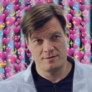 ❤ Mann, Herzen, Blumen, Sterne, Liebe, Zuneigung, Romantik telegram sticker