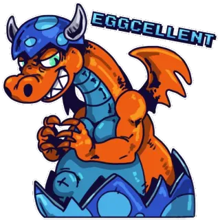 🍳 EGCCELLENT dragão, ovo, desenho animado, adesivo, animal, fantasia, fofo telegram sticker