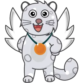 😄 animal, cartoon, cute, sticker, wings telegram sticker