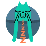 😴 zzzzz 고양이, 수면, zzz, 자는, 낮잠, 새끼 고양이, 만화 whatsapp sticker