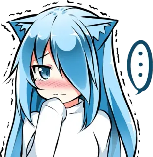 🦄 Anime, Mangá, Fofo, Rubor, Kawaii telegram sticker